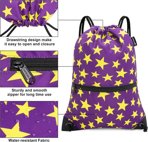 HOLYLUCK Drawstring Backpack - Versatile Sport Gym Sackpack for Active Lifestyles