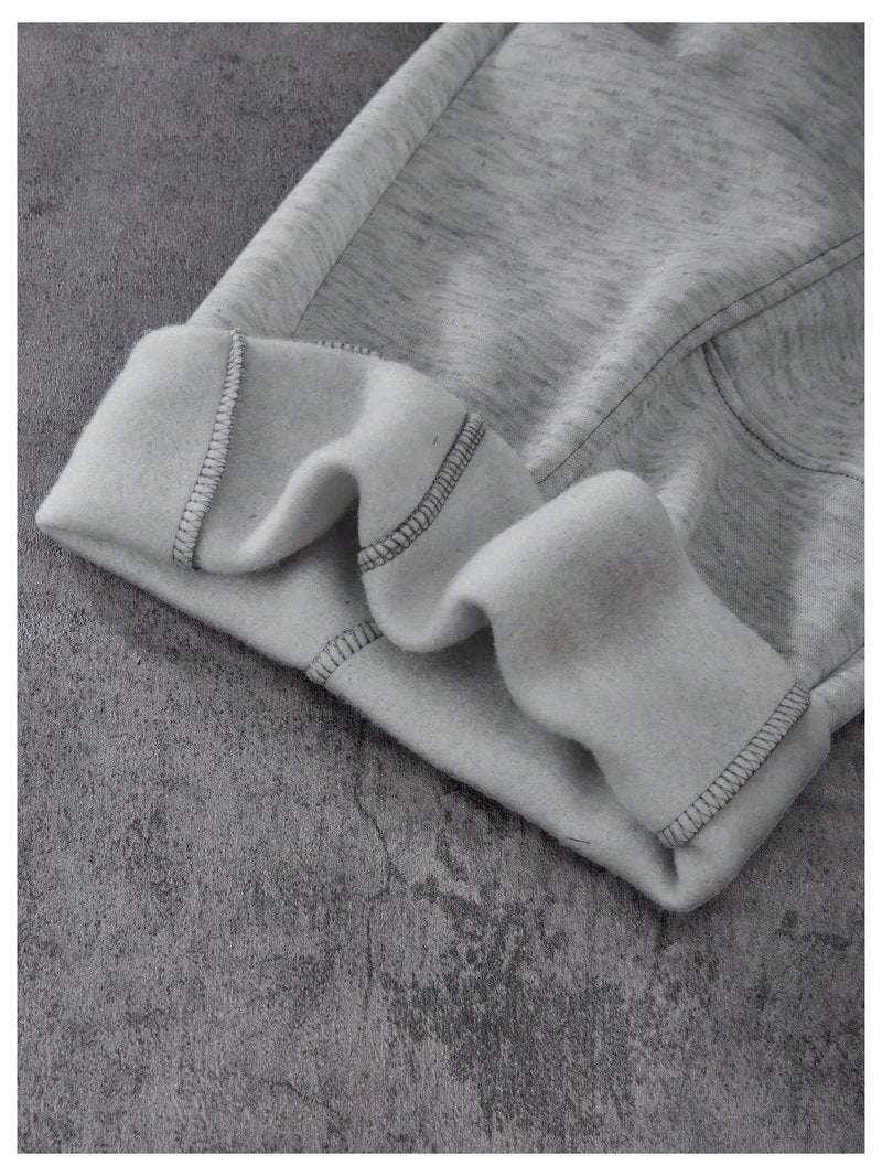 SHENHE Boy's Wide Leg Baggy Fleece Sweatpants Elastic Waist Open Bottom Athletic Sports Pants Grey 13Y
