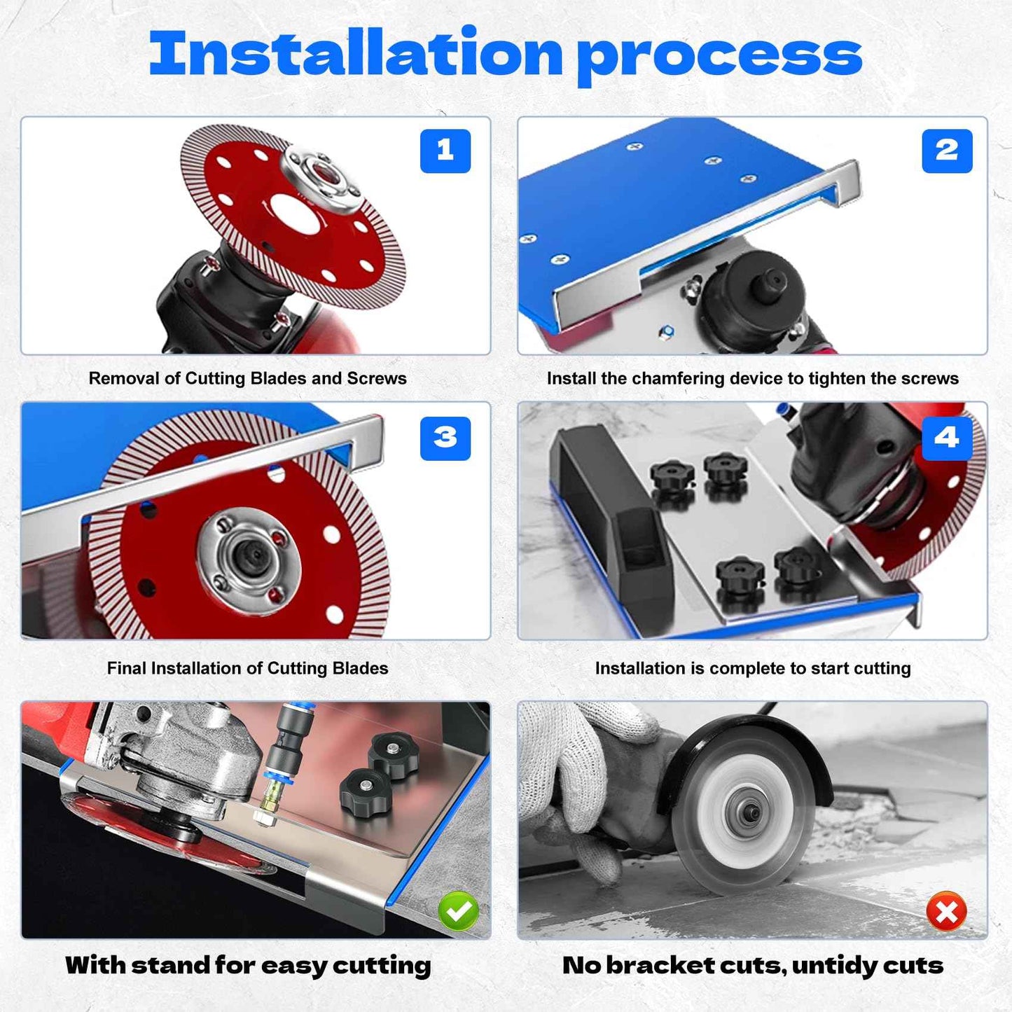 45° Tile Chamfering Tool, Angle Grinder Stand For Tile 45° Chamfer Stainless Steel Cutting, 100-Type Universal 45 Degree Tile Tools Chamfering Fixed Stand Type Angle Grinder