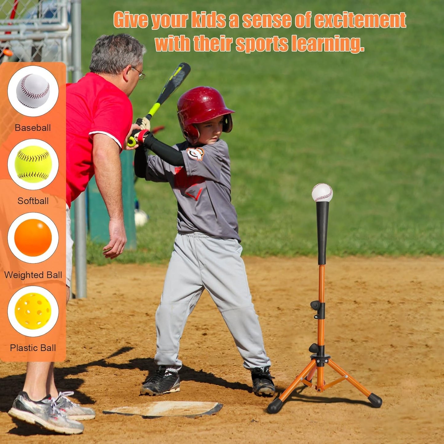 Storgem Baseball Tee - Adjustable Batting Tee for Kids | Perfect for T-Ball Training