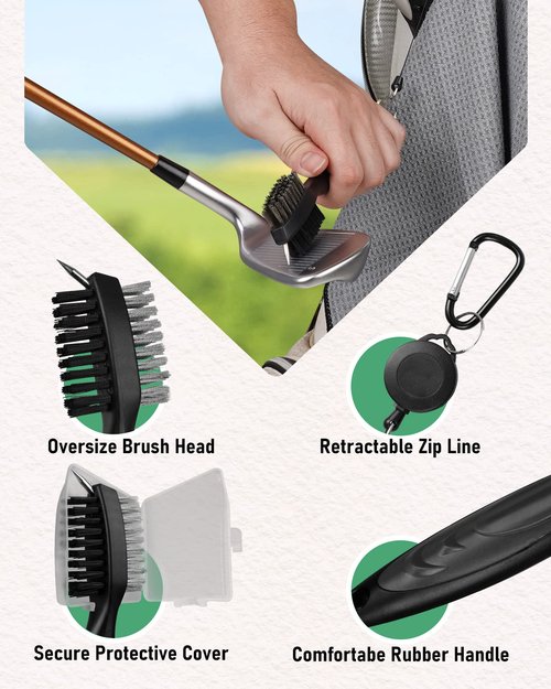 BIG TEETH Magnetic Microfiber Golf Towel, Golf Towel with Clip, Golf Towels for Golf Bags, Men