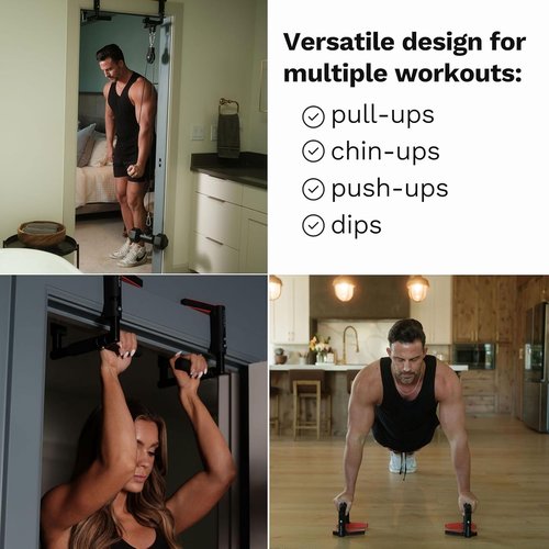 Jayflex CrossGrips Compact Pull Up Bar - Adjustable Door Frame Fitness Bar | 250 lbs Capacity