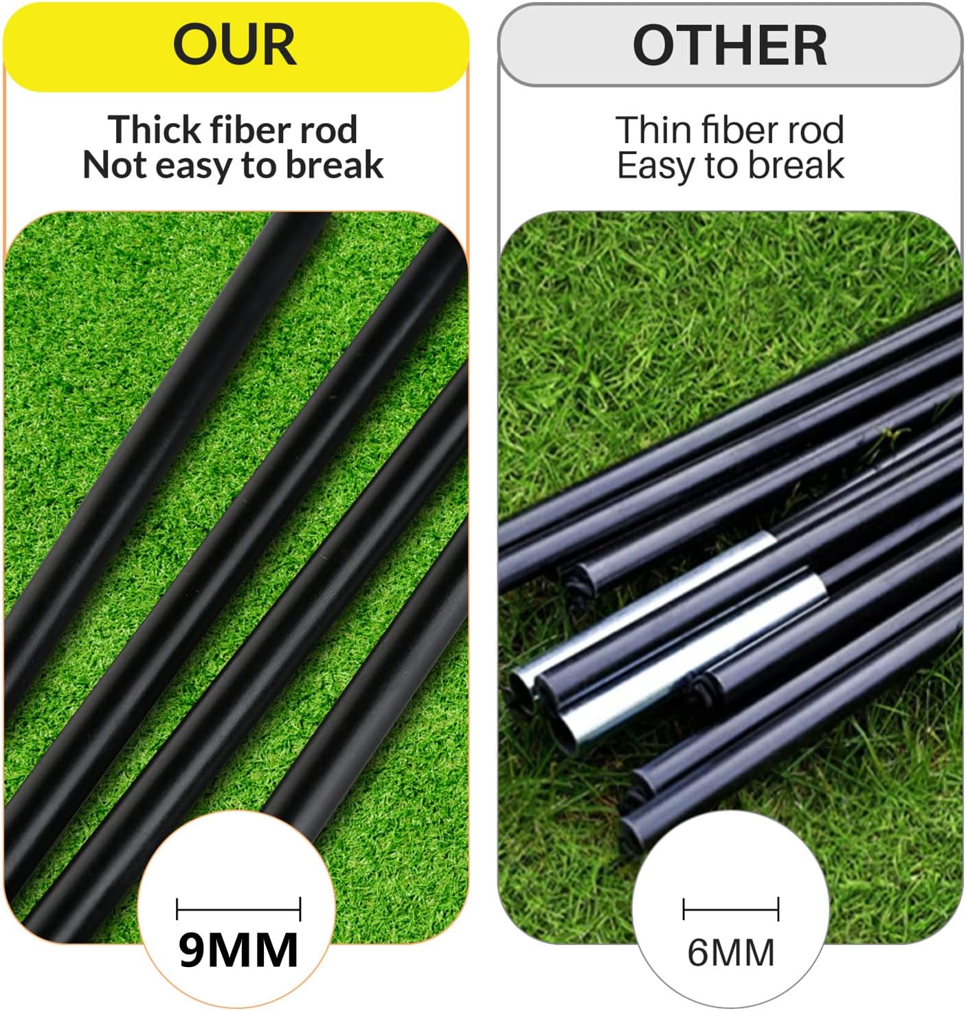 Skiennix Portable Soccer Goal - Arched Design with Carry Bag - 5x3.1ft for Kids & Adults