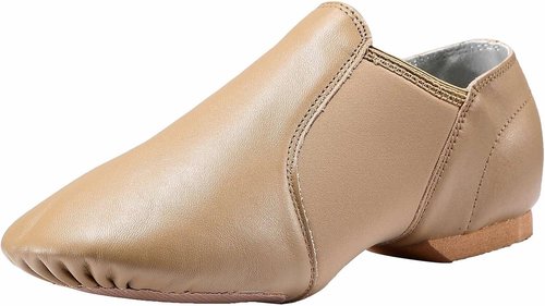Dynadans Women's Jazz Shoes - Stylish Leather Upper Slip-On Design for Comfort and Flexibility