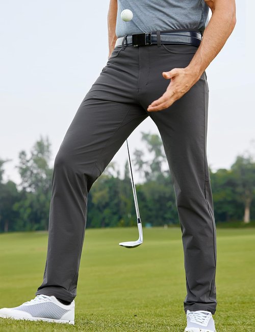 CRZ YOGA Men's Golf Pants - All Day Comfy 5-Pocket Design | Quick Dry, Lightweight Stretch Trousers (28"/30"/32"/34")