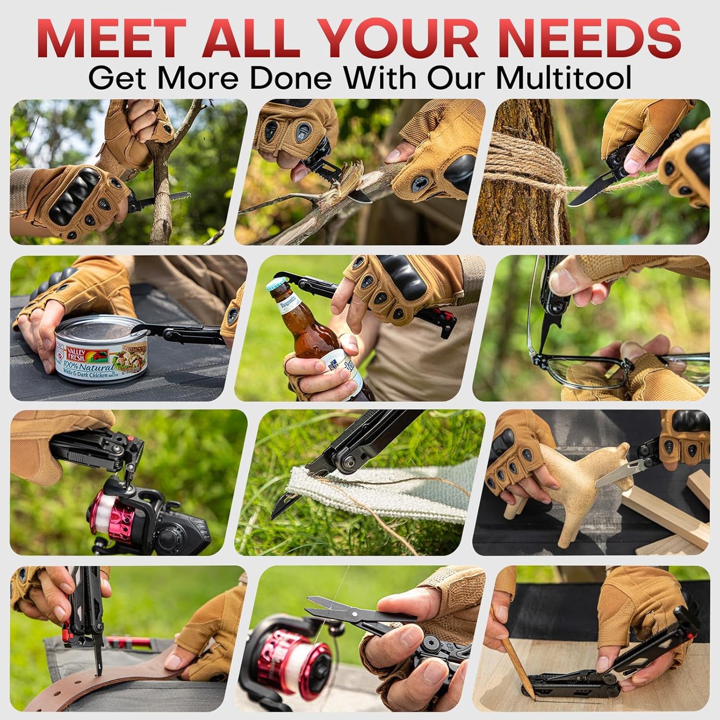 WETOLS 21-in-1 Multitool with Pocket Knife & Pliers - Perfect Christmas Gift for Men & Dads, EDC Survival Gear