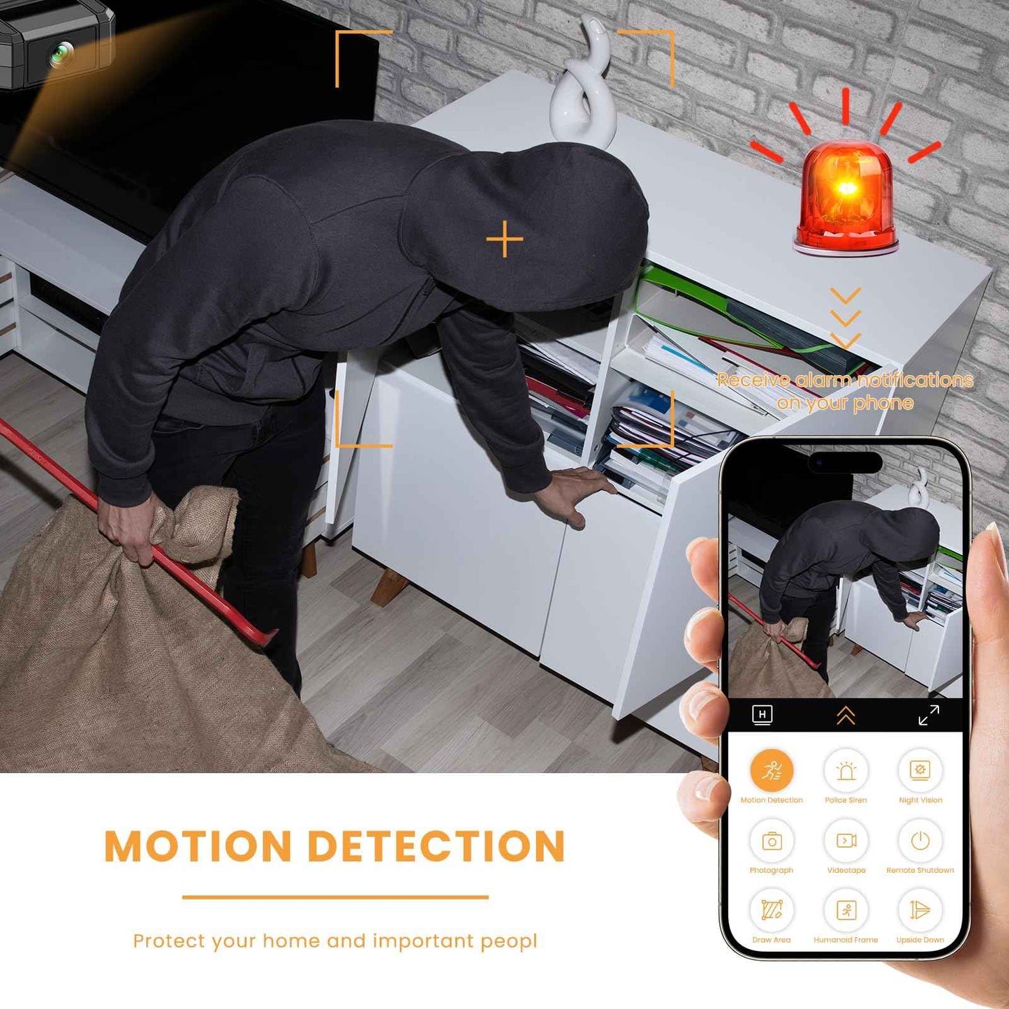 Terura Mini Wireless Security Camera, Small Home WiFi 1080P Micro HD Nanny Cam with Motion Detection, Cloud & SD Storage, Night Vision, Portable Tiny Cameras for Home Pet Baby Office Indoor Outdoor