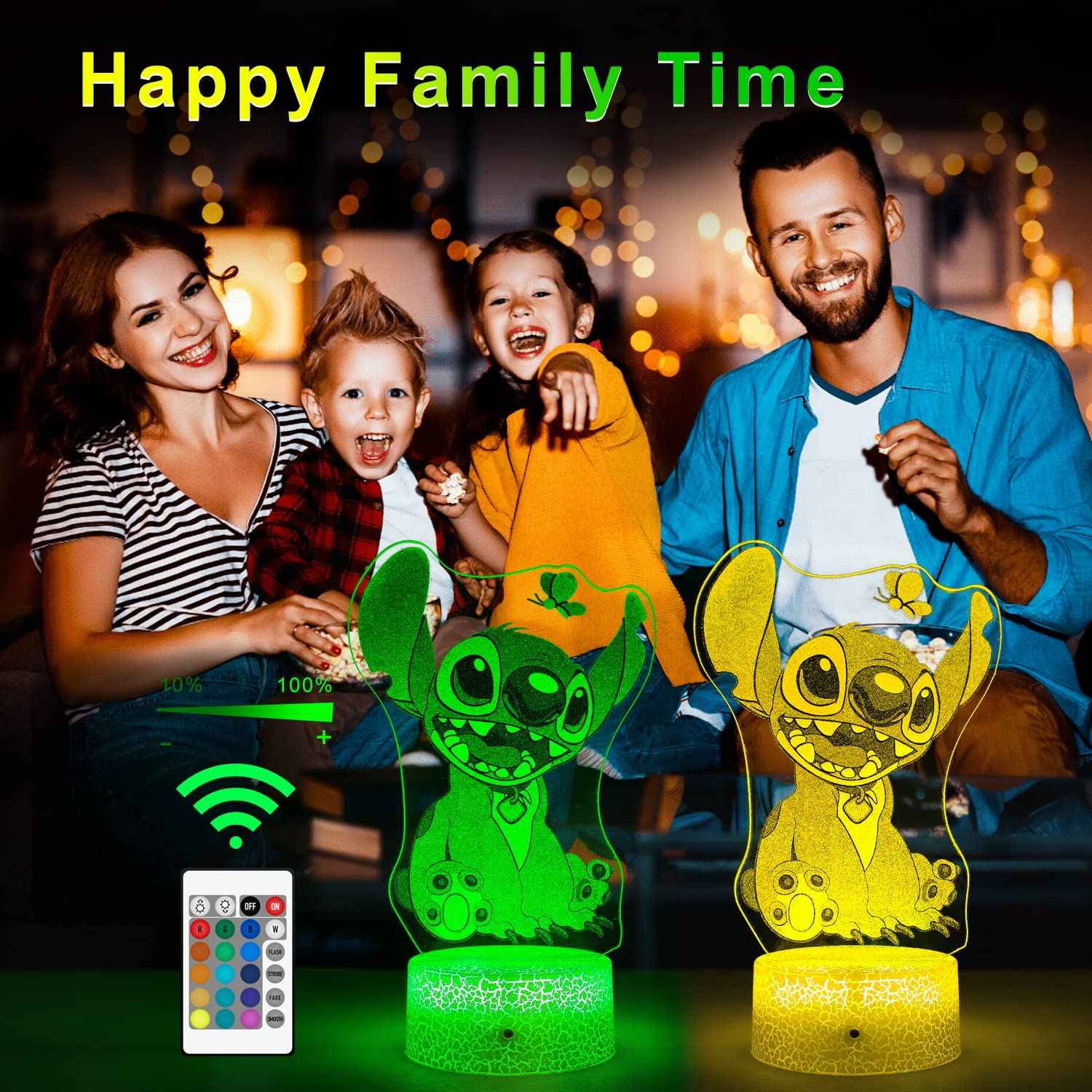 vpgun 3D Illusion Night Light.Cute Light with Remote Control and Smart Touch, Lamp Cute Room Decor for Girls Birthday Christmas Gifts