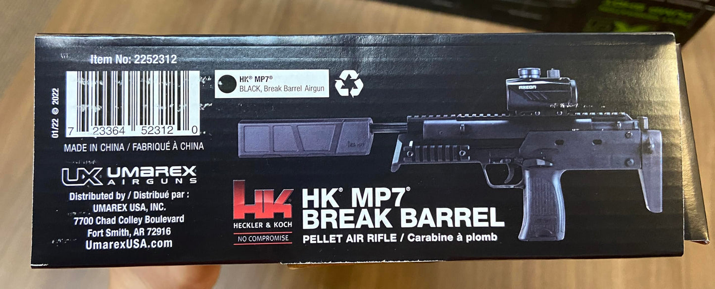 Umarex HK Heckler & Koch MP7 .177 Caliber Pellet Gun Air Rifle, Black