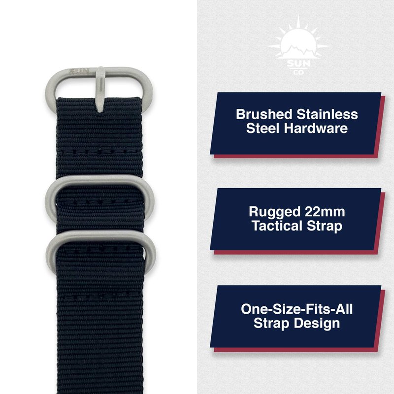 Sun Company ArmArmour 1 - Shielded Wrist Compass with Rugged Tactical Strap | Compass with Cover and Zulu Strap
