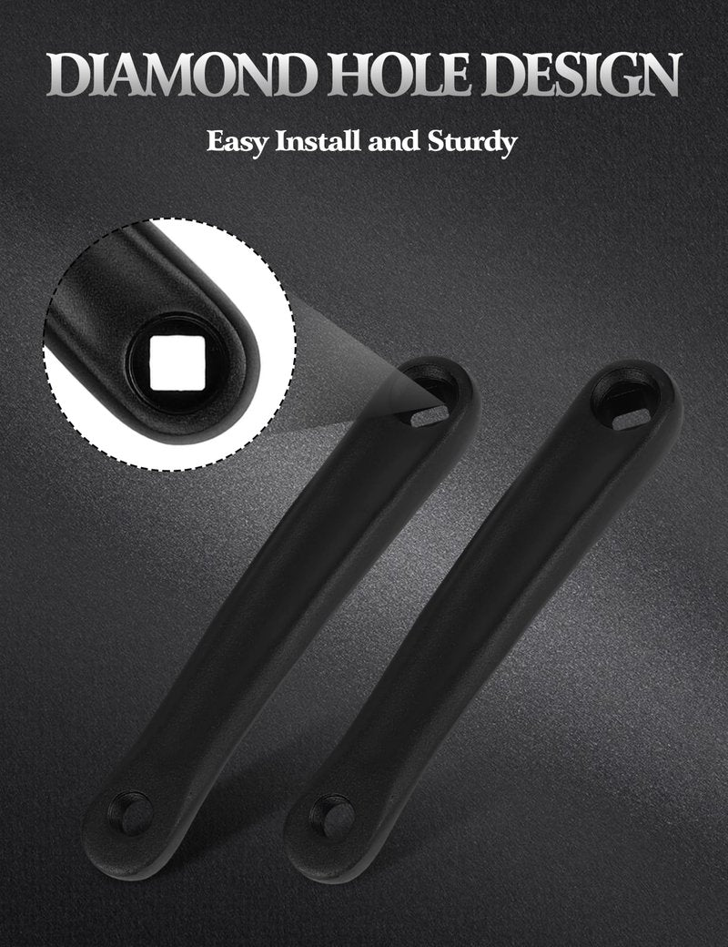 2Pcs Crank Arm Set E Crank Arms Pedal Crank Arm, A Pair of Electric Crank Arm 6.3 * 5.9inch Dimond Hole Crank Mid Motor Cranks for Electric Folding Exercise Road BMX 170mm