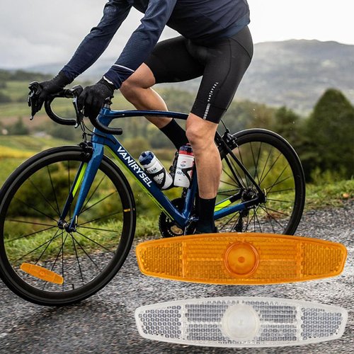 CA Mode 4PCS Bike Spoke Reflectors – Bicycle Reflectors for Night Riding Safety – Bike Wheel Lights, Spoke Reflector for Mountain Bikes & Road Bikes – 4.53" x 1.06" (White)