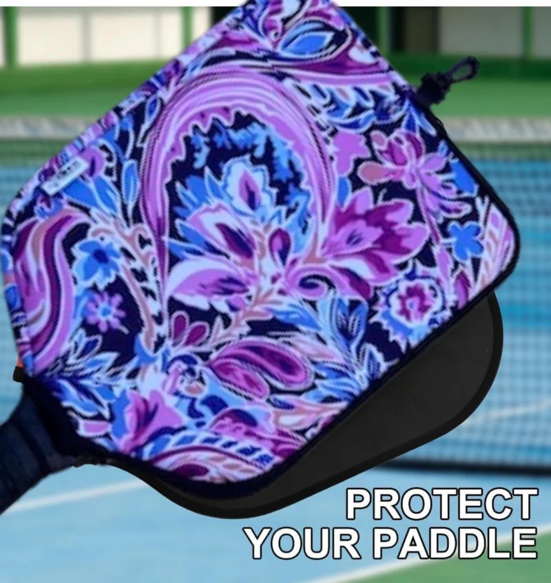 born to rally Pickleball Paddle Cover – Nylon Pickleball Paddle Case for Standard Paddles, Lightweight & Protective Accessory for Players & Fans (Purple)