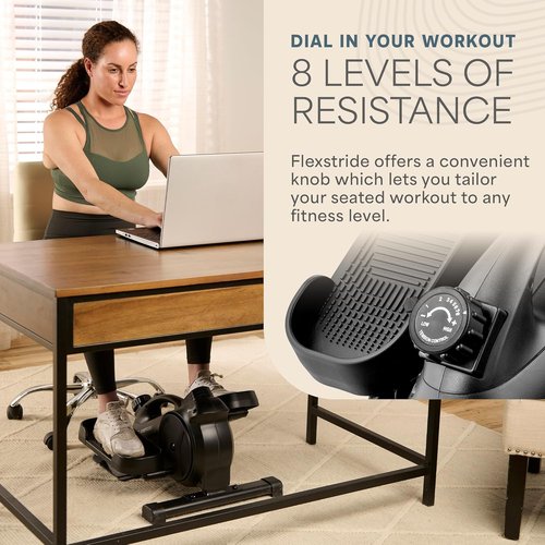 Lifepro Portable Under Desk Elliptical | Motorized Pedal Exerciser for Home Workouts - Mini Foot & Leg Fitness Machine