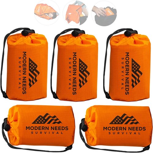 **MODERN NEEDS Emergency Sleeping Bag - Thermal Bivy Sack & Survival Blanket | Ideal for Outdoor Adventures**