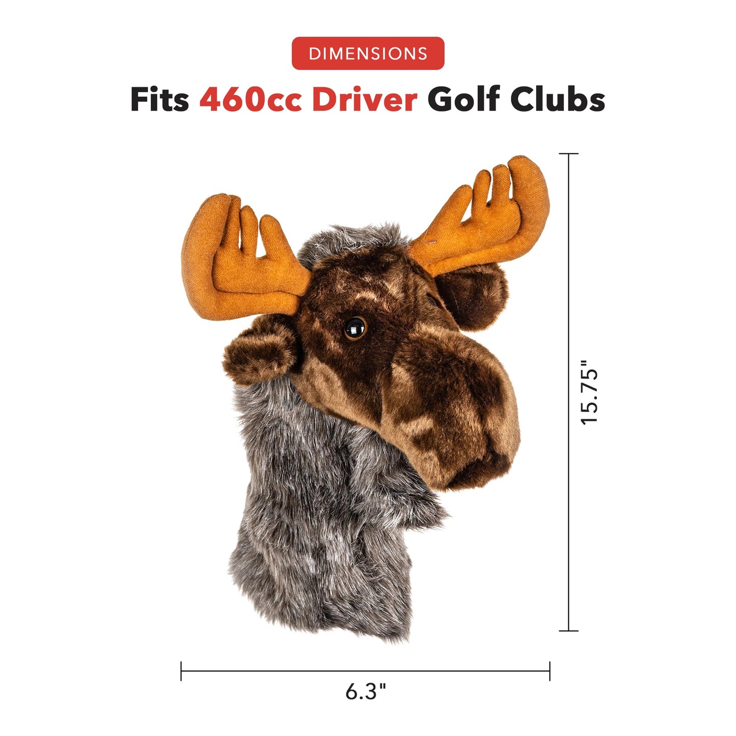Daphne's Headcovers Moose Driver Headcover | Premium Driver Headcovers | Funny Golf Club Covers | Stylish Protection for Your Clubs | Men's Golf Gear | Driver Headcover for Men and Women