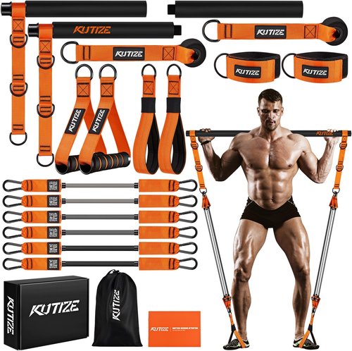 KUTIZE Pilates Bar Kit - Heavy Duty Resistance Bands for Full-Body Workout | Portable Home Gym Equipment