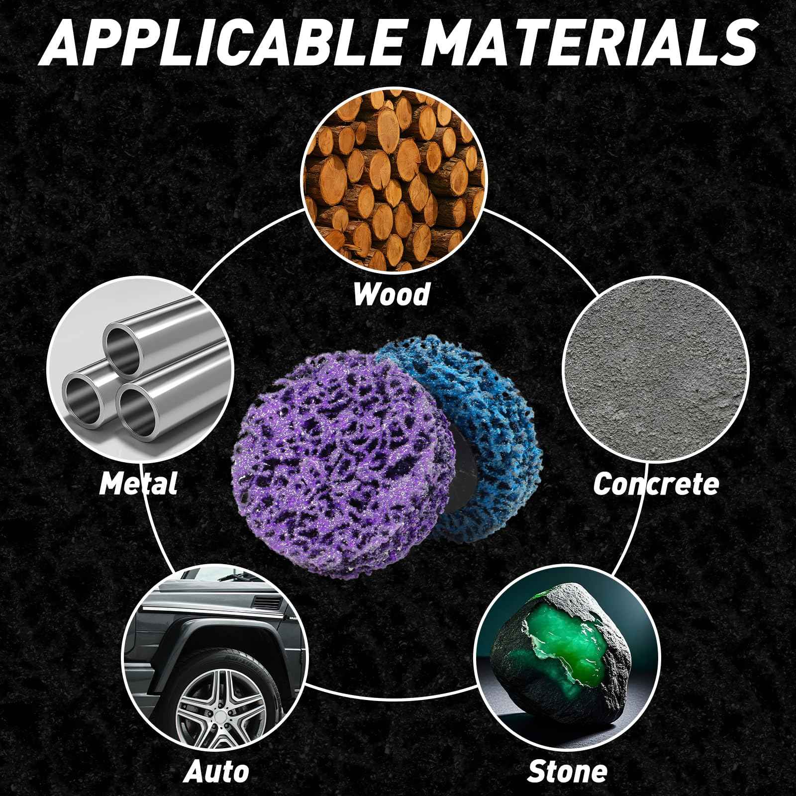 33 Pcs Diamond Sanding Discs Set, 2" Quick Change Easy Strip Wheels for Drill Die Grinder Accessories, Paint Remover Tool for Rust, Oxidation, Paint Removal with 1/4" Roll Lock Holder, Mix Color