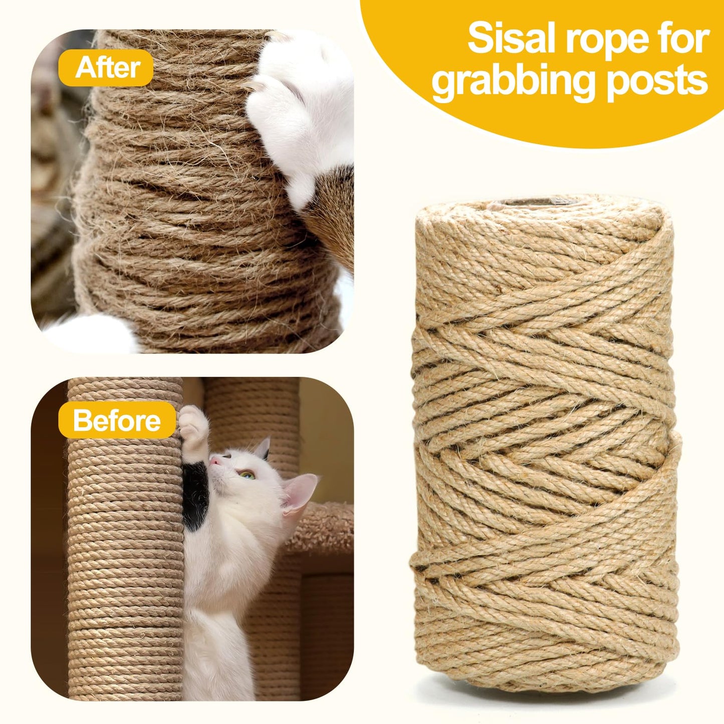 Jute Twine String - 164ft 6mm Eco-Friendly Heavy-Duty Cord for Crafts, Garden & Packaging | Natural Fiber Rope for DIY Decor, Bundling & Industrial Projects