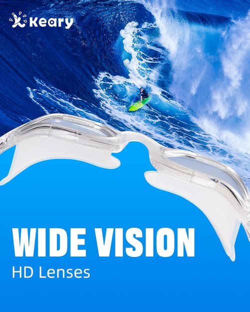 Keary Swim Goggles - UV Protection & Anti-Fog Design for Adults and Youth | Perfect for Pool Use