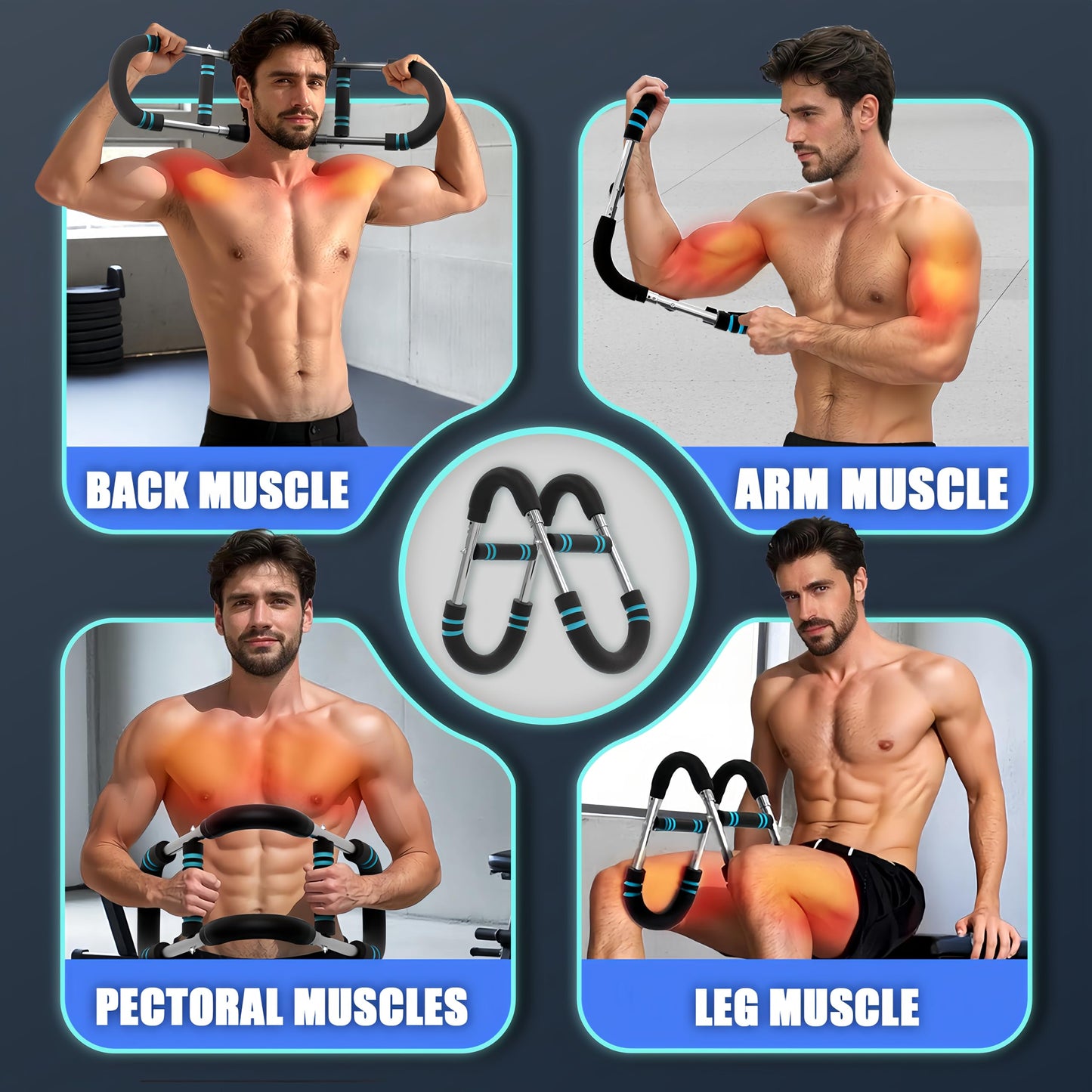Huitban Twister Arm Trainer, 60-100lb Adjustable Chest & Arm Workout Tool, Arm Strengthener for Men & Women, Portable Detachable Upper Body Fitness Machine for Home & Gym