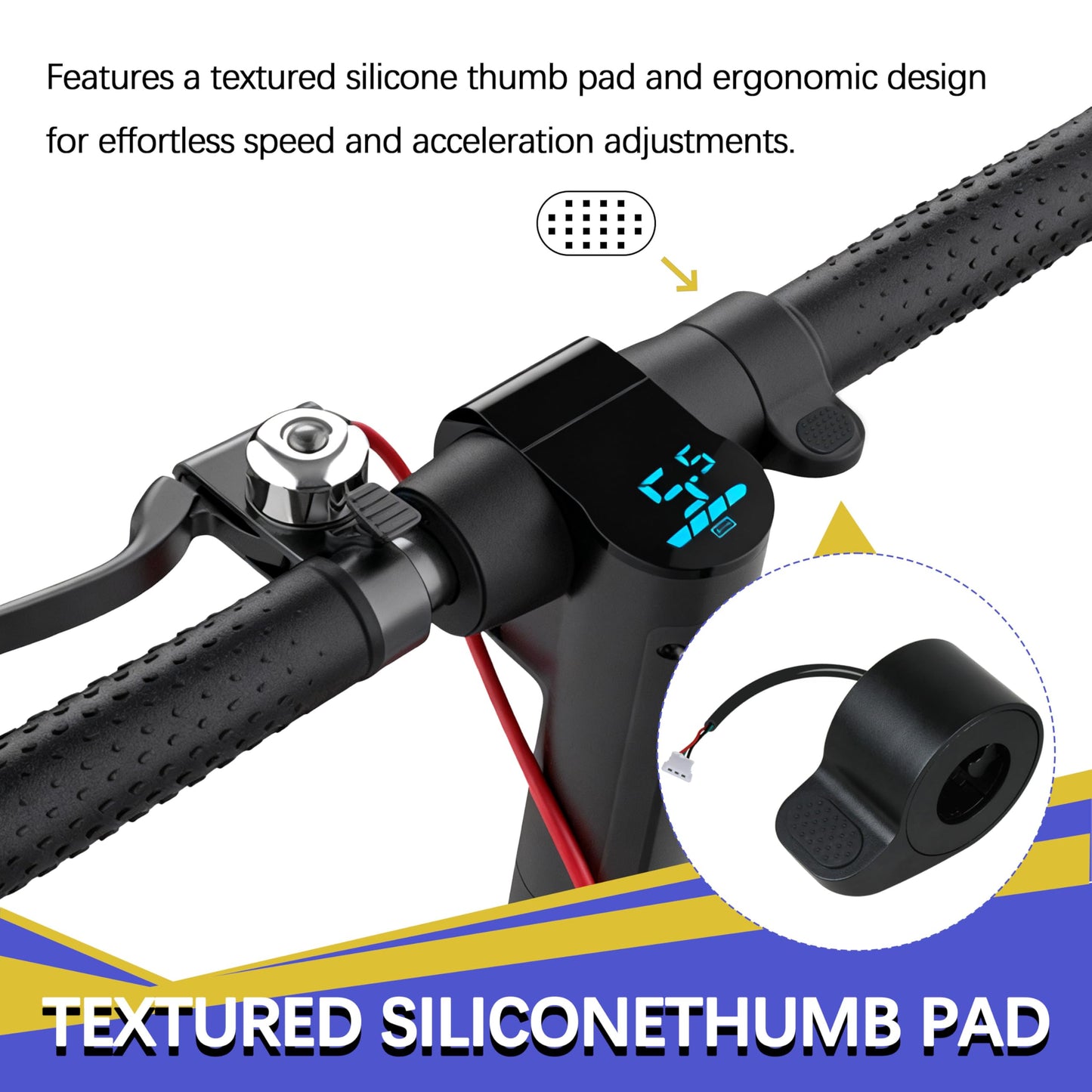 Zfegto Replacement Thumb Throttle for GOTRAX GXL V2 Electric Scooter, Throttle Accelerator Speed Control Replacement for GOTRAX E-Scooter