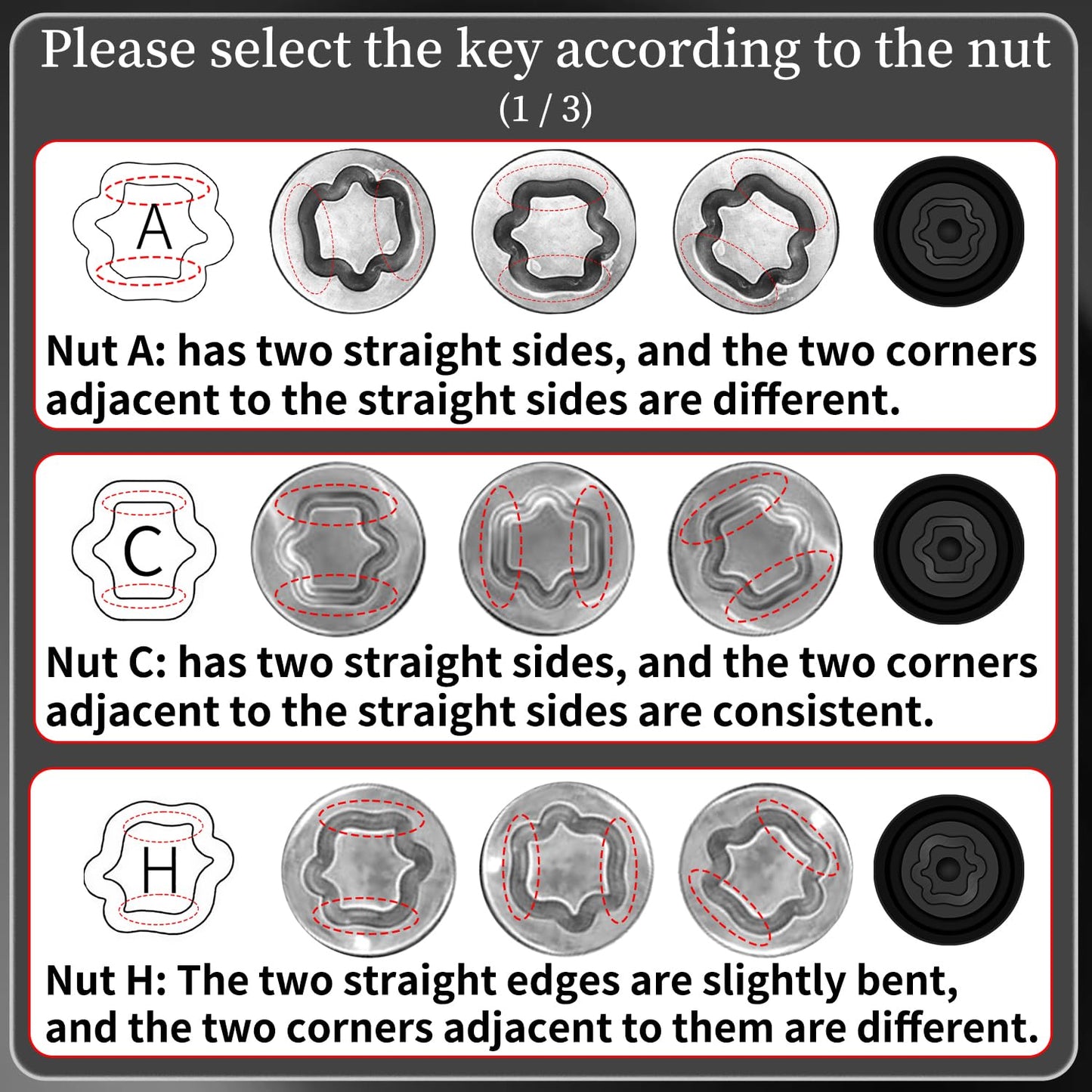 JEUCLEL D-Wheel Locking Nut Key Compatible with Toyota Models, Lexus, Tacoma, Wheel Lock Nut Socket Adapter, Anti-Theft Lug Removal Tool, Socket Remover Hand Repair Tool