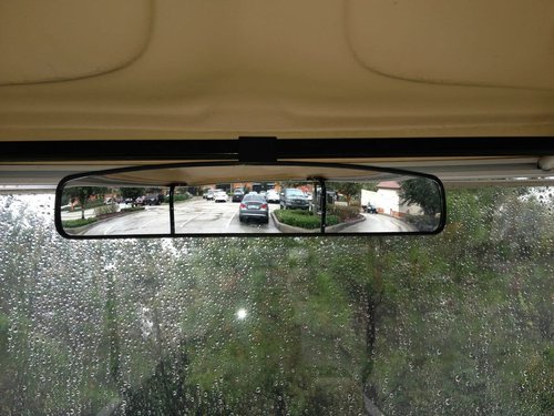 16.5" Extra Wide Panoramic Rear View Mirror for Golf Carts As E-Z-GO, Club Car, Yamaha