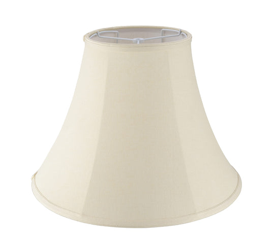 Aspen Creative 38004-2 Traditional Handsewn Bell Shaped Collapsible Spider Construction Lamp Shade in Cream, 8" Top x 17" Bottom x 13" Slant, Set of 2