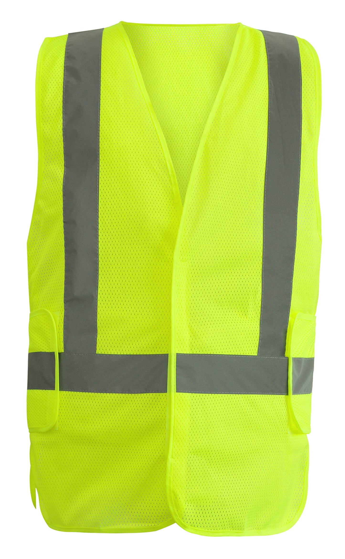NYOrtho High Visibility Reflective Safety Vest – ANSI/ISEA Class 2 Hi Vis Vest for Men & Women – Neon Yellow Mesh – Super Reflective Strips – Lightweight Work & Traffic Safety Gear