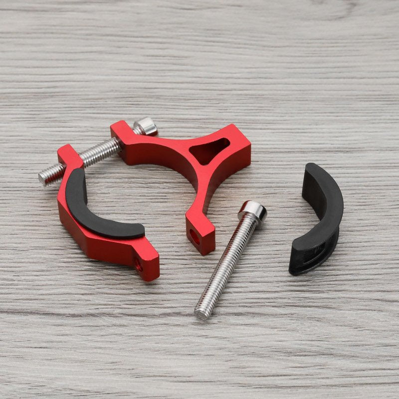 Create idea Aluminum Alloy Double Hook Holder for 18mm-35mm Handlebar Diameter Red