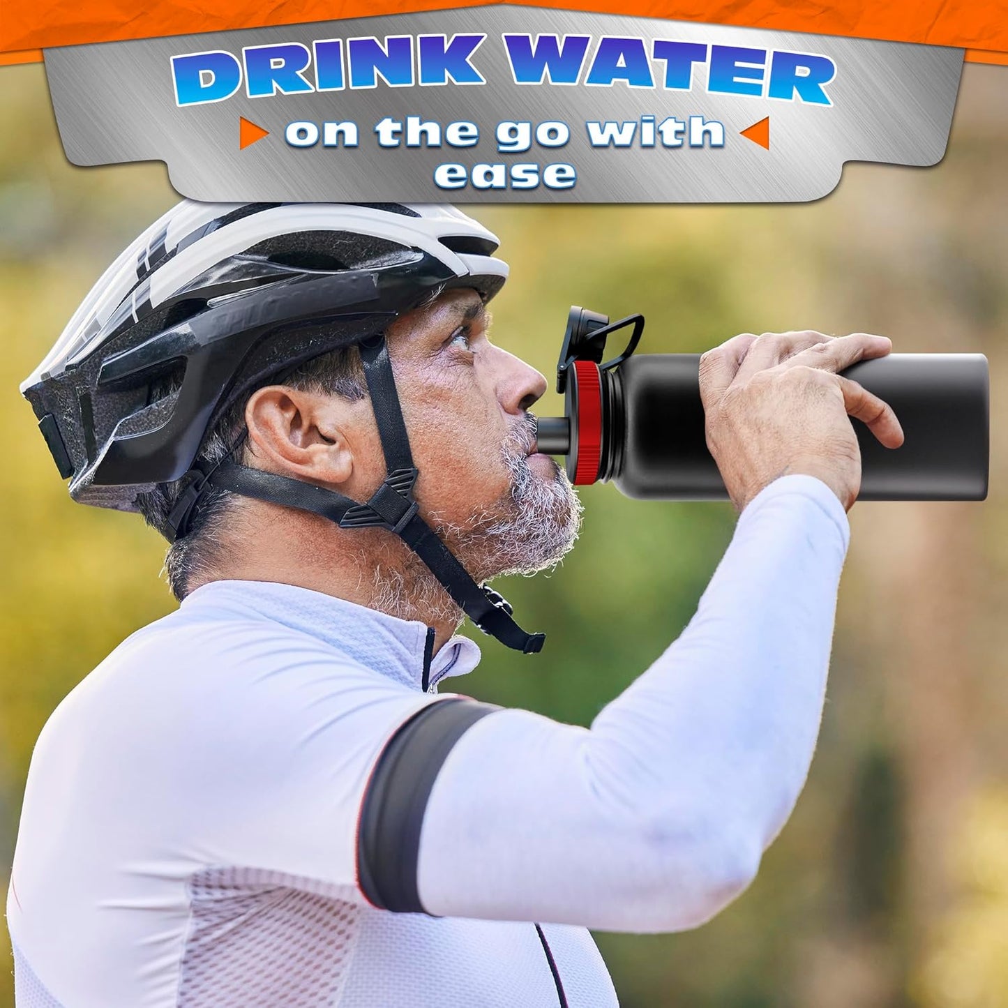 ThermoFlask Wide Mouth Lid Replacement - Leak-Resistant Spout with Carry Handle | Fits 12-64 oz Bottles