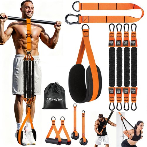 nce Bands,Adjustable Heavy Duty Pull Up Assist Workout Bands for Men, Women, and Seniors - Resistance Bands for Pull Ups,Comfortable Fabric Feet/Knee Rest,Pull Up Bar Accessories