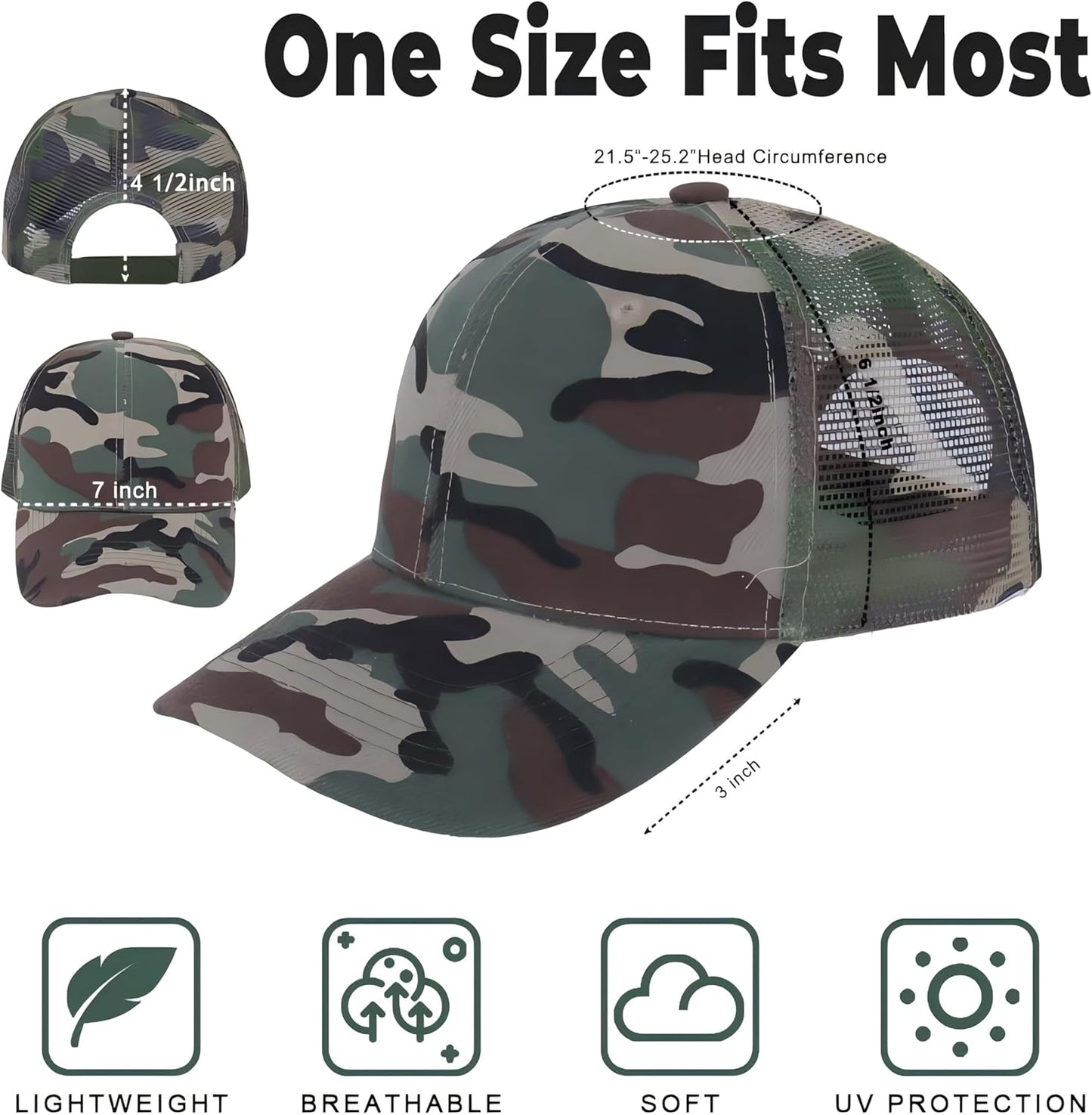 ZH 12 Pack Mesh Trucker Hats - Stylish Baseball Caps for Men & Women | Bulk Wholesale Set