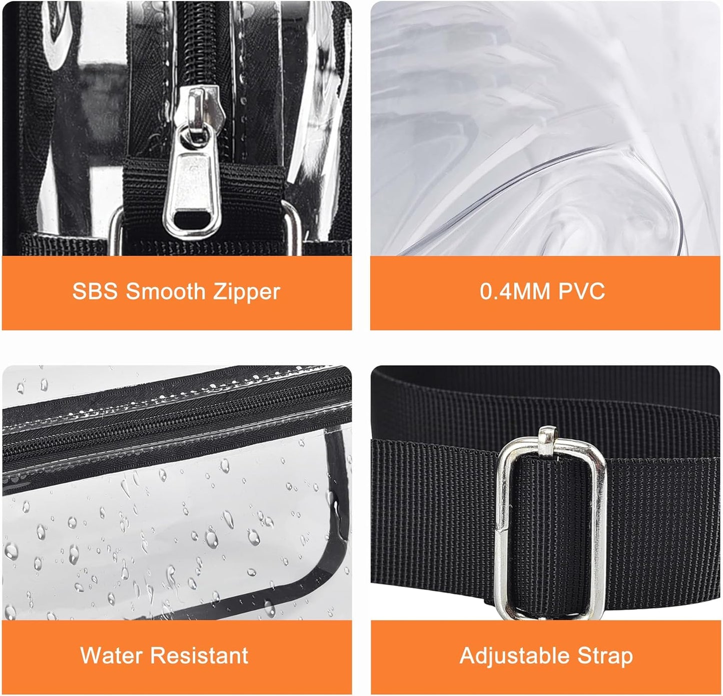 MAY TREE Clear Stadium Bag - Stylish Messenger for Concerts & Sports Events | Durable & Versatile