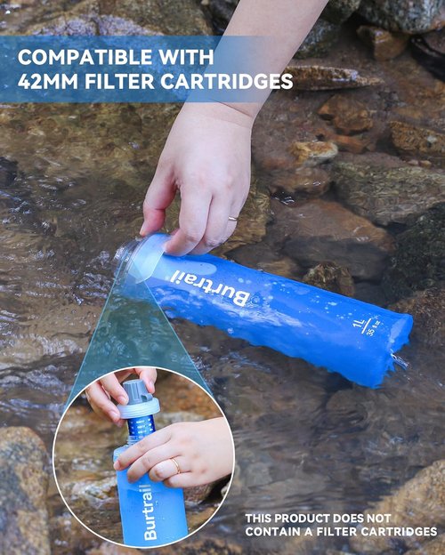 BeFree | Ultralight Collapsible Water Bottle - 1.0L Leakproof Design for Camping & Travel