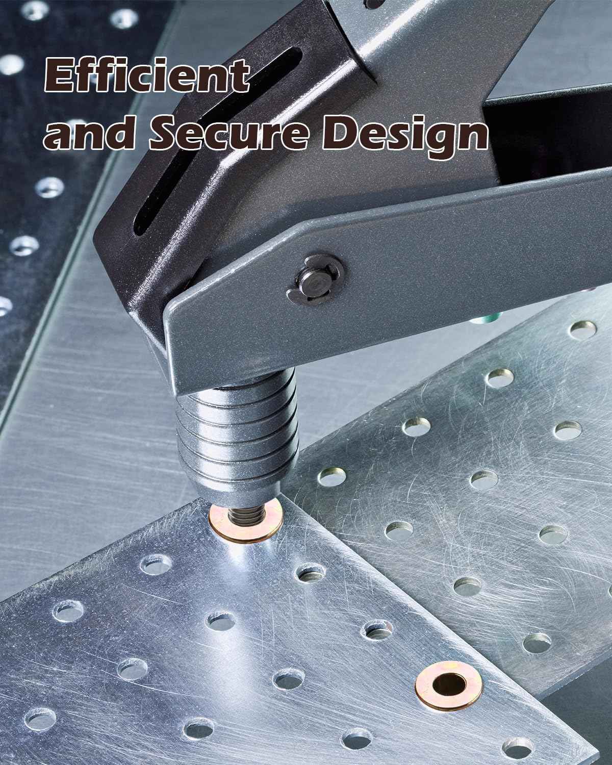 AOKLIT 50 Pcs Multi Grip Rivet Nut Kit, 1/4-20 Rivet Nuts Carbon Steel Pre-Bulbed Shank Color-Zinc-Plated Flat Head Threaded Insert Nut