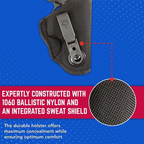 DeSantis Variable 87 IWB Holster - Compatible with Diamondback DB380, Kimber Solo, Kahr P380, Keltec P3AT, Ruger LCP/LCP II/LCP Cust, S&W Bodyguard 380, Sig P238/P238 Equinox, Beretta Pico - Black
