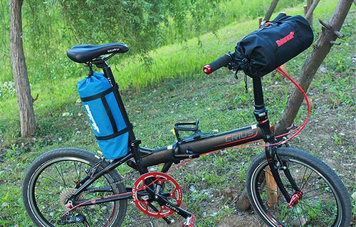 AMOMO Folding Bike Bag 14 inch to 20 inch Bicycle Travel Carrier Case Box Carry Bag Pouch Bike Transport Case (Black)
