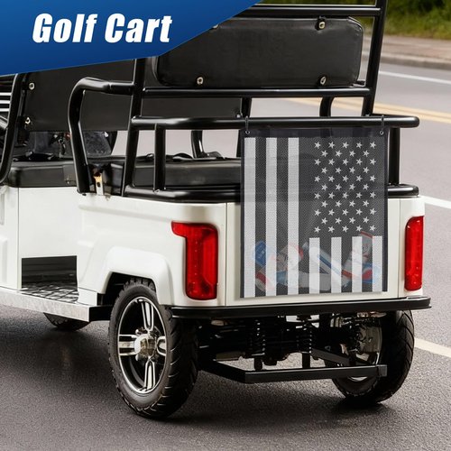 OIEKUN 26''x22'' UTV ATV Mesh Trash Bag,Sak It Mesh Trash Bag for UTV,Universal UTV Trash Storage Sack Compatible With Polaris RZR,Can-Am,CFmoto,Teryx,Kawasaki,Golf Cart,Arctic Cat (American Flag)