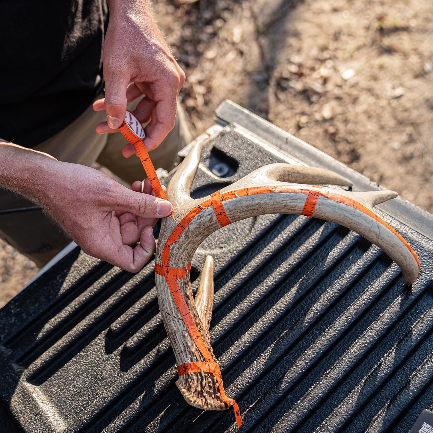 WILDGAME INNOVATIONS Trophy Tape, 3 Roll Pack | Easy-to-Remove Accurate Bright Orange 600in Adhesive Scoring Tape for Measuring Deer Antlers