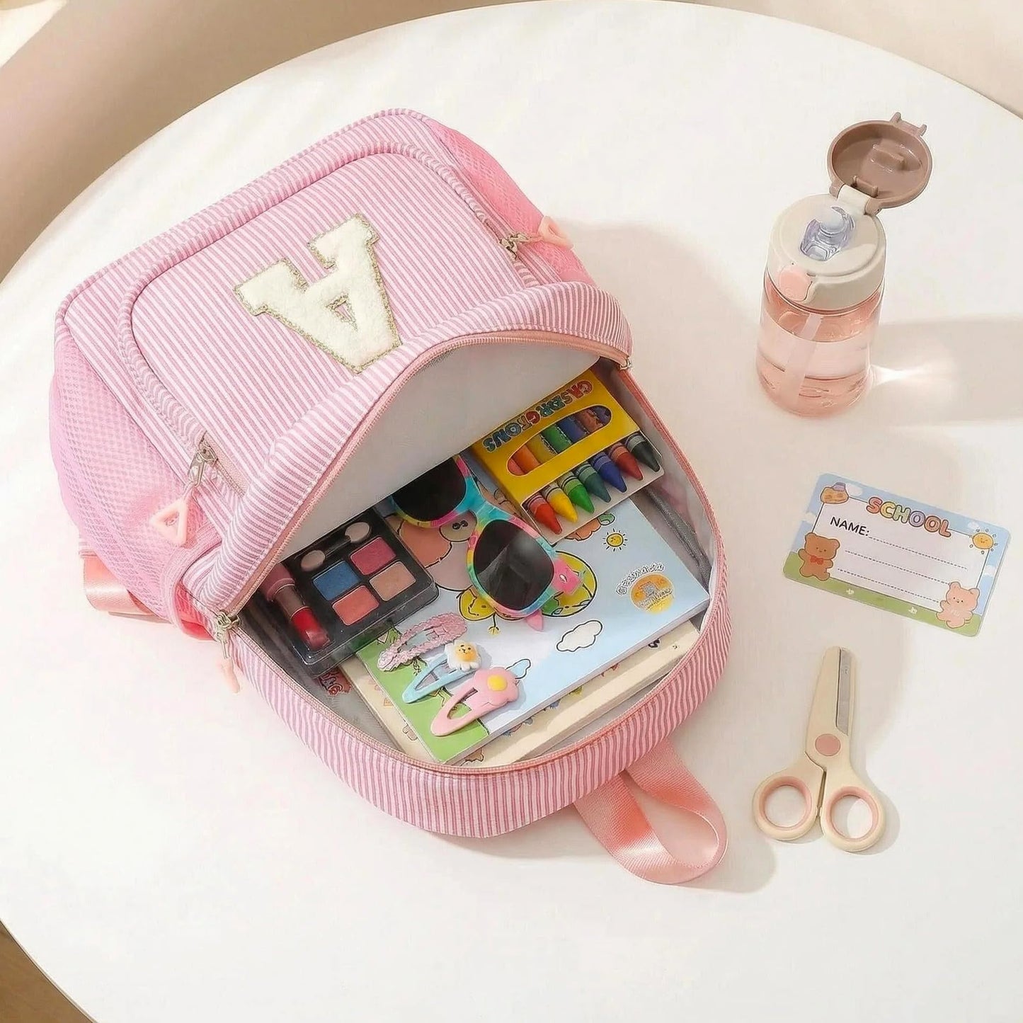 HuiLeo Mini Toddler Backpack for Girls 2-4, Cute Personalized Preschool Kindergarten Backpack for Kids Birthday Gifts (Pink A)