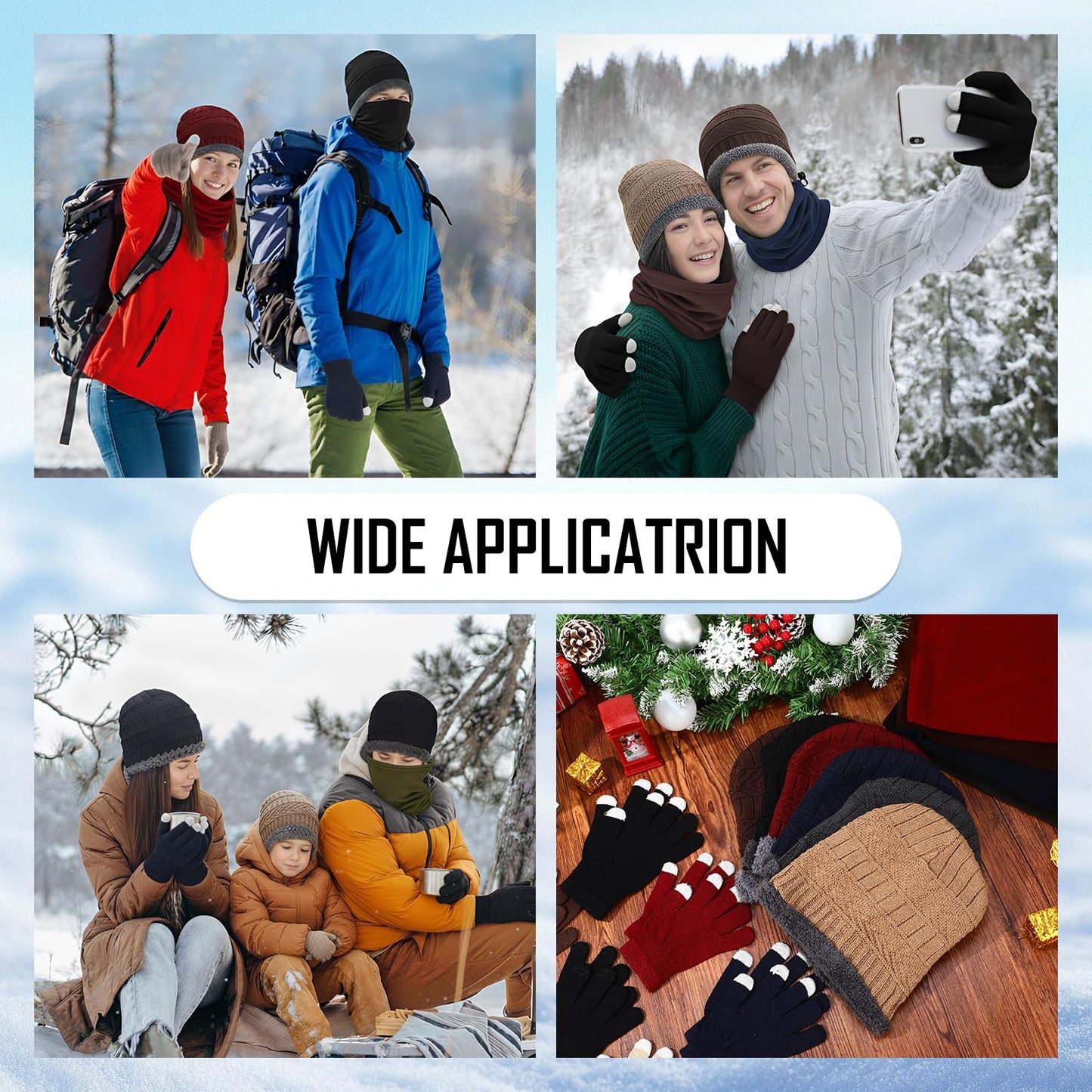 Breathffy 90 Pcs Homeless Supplies Bulk Winter Beanies Hat Fleece Scarf Touchscreen Gloves Set for Women Men Charity Donation