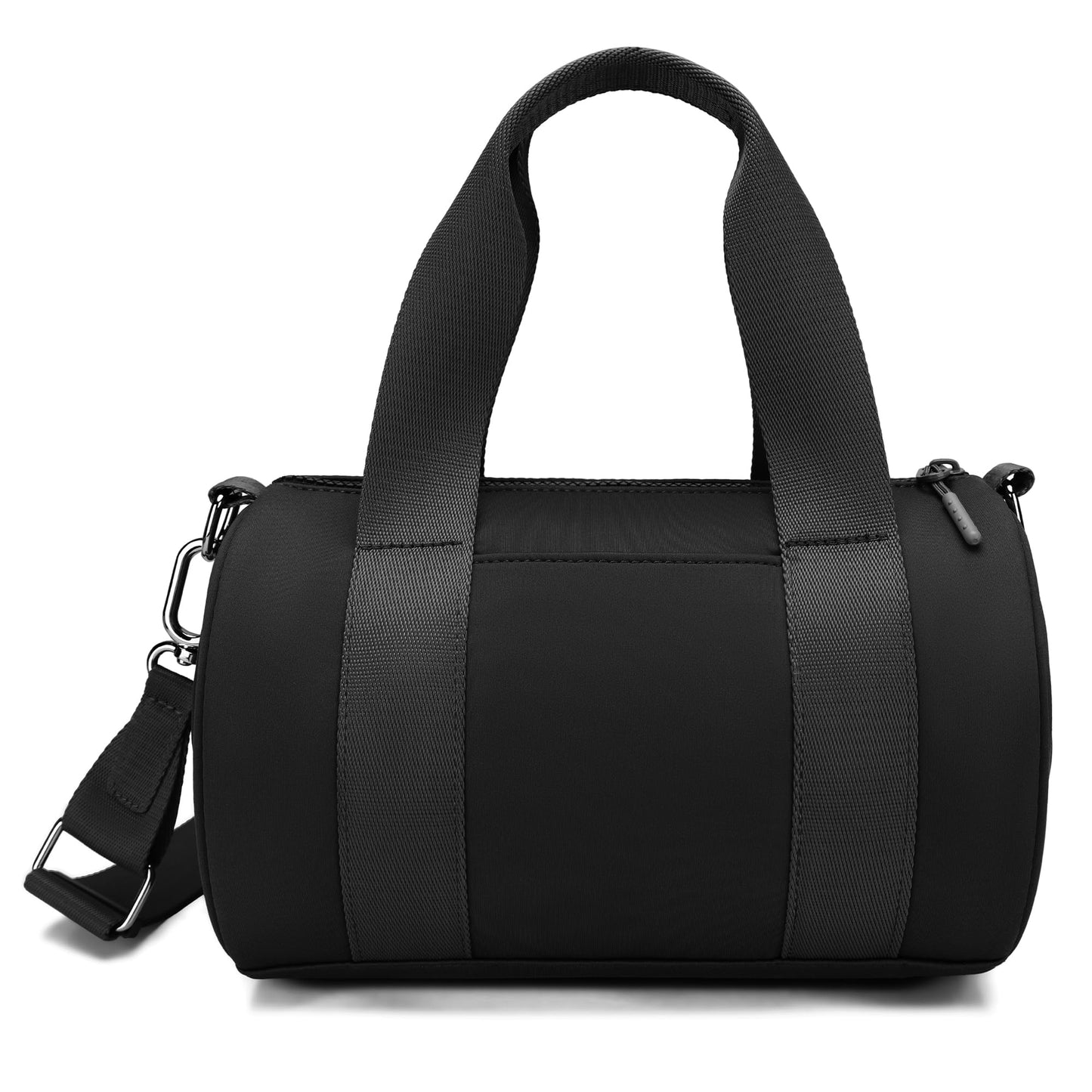 FODOKO mini Gym Bag for Women, barrel purse,Crossbody Duffel Bags Handbag from Gym to Travel (Black)