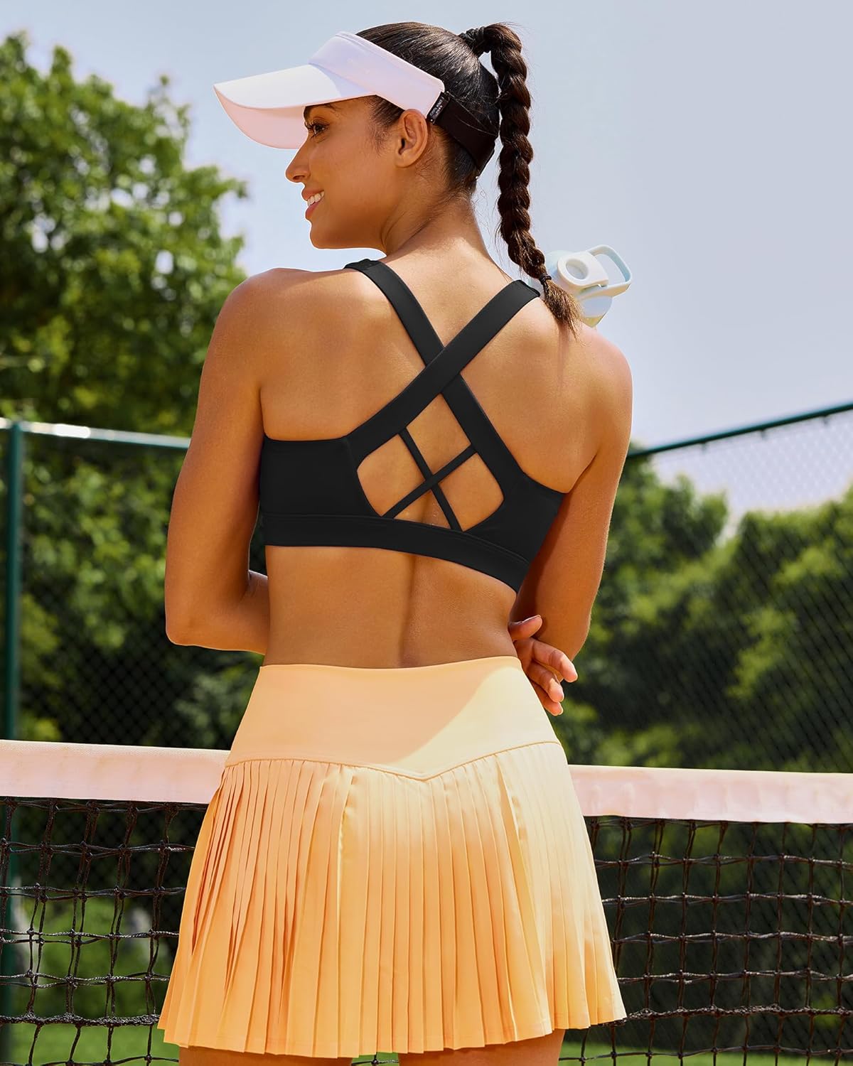 RUNNING GIRL Sports Bra - High Impact Molded Cup Design with Sewn-In Pads for Ultimate Support