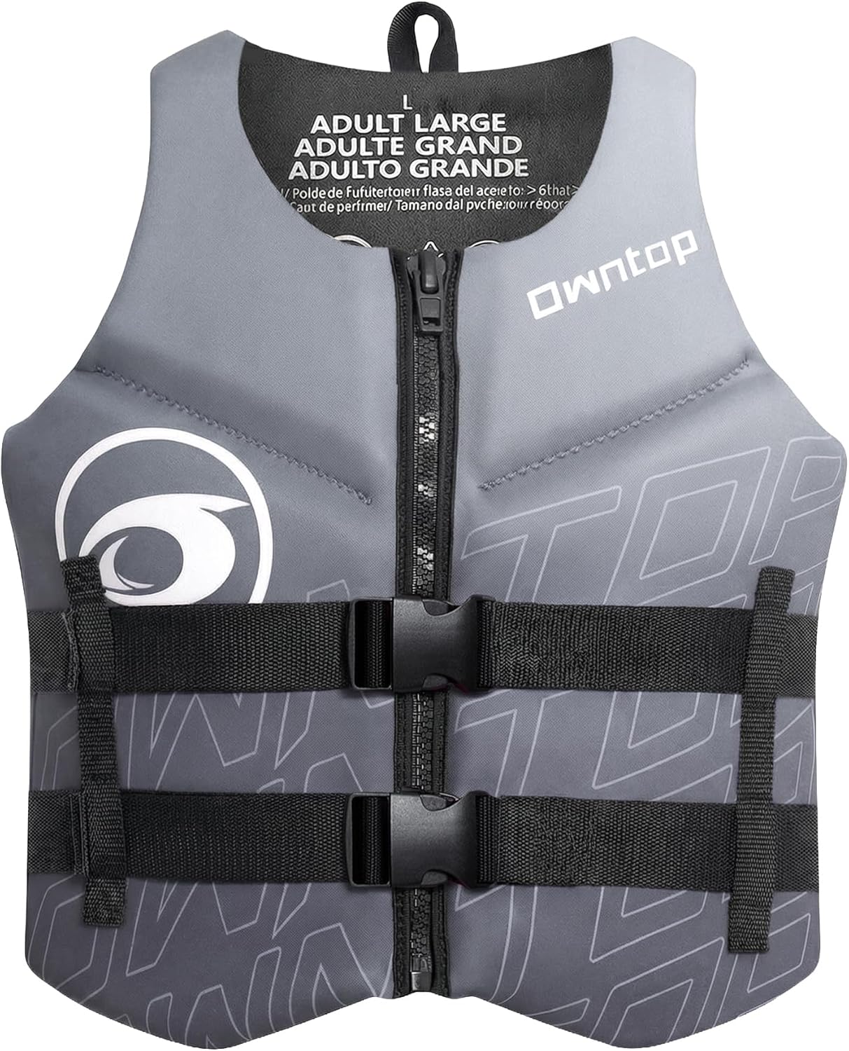 Owntop Swim Vest - Adult Neoprene Water Sport Floaties for Swimming, Boating & Kayaking | Adjustable Zipper & Dual Buckle Design