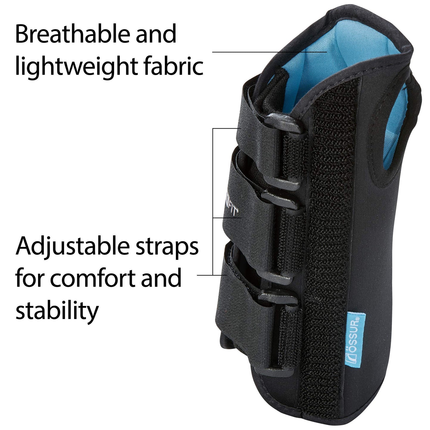 Ossur Formfit Wrist Brace for Treatment of Tendonitis, Carpel Tunnel, Post Cast Healing and Soft Tissue Injuries | Wrist Immobilization, Breathable Material, Custom Fit | 8" Version (Left, Large)