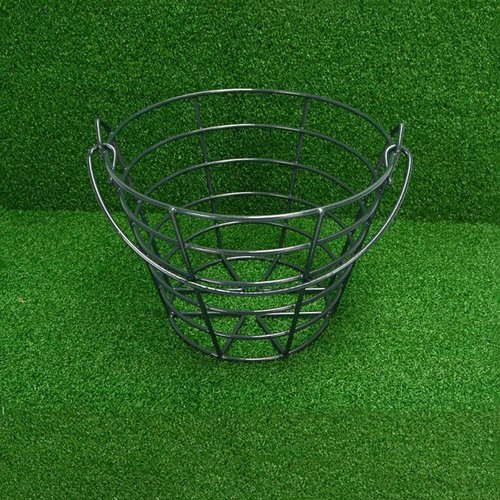 Crestgolf Stainless Metal Golf Basket Golf Ball Container Ball Bucket, Holds 50 Balls.(Golf Balls are Excluded)