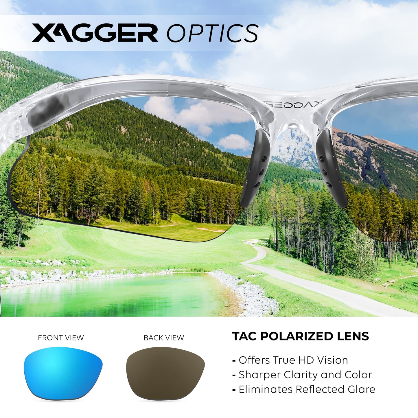 Xagger Kids Youth Polarized Sports Sunglasses for Boys Girls Baseball Softball Glasses TR90 Frame