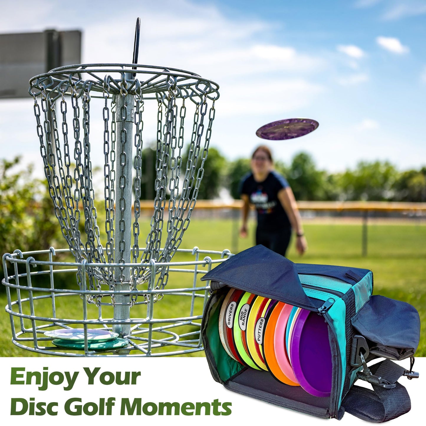 ElectricWise 3PCS Disc Golf Bag Dividers, Disc Golf Rack Divider Inserts, Disk Storage Sort Organized and Easy to Access, Driver, Mid-Range, Putter, Fairway Drivers, Approach,Rollers for Beginners